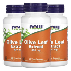 Extrato Folha De Olive 500mg Now Foods 60 Cáps Importado 3un