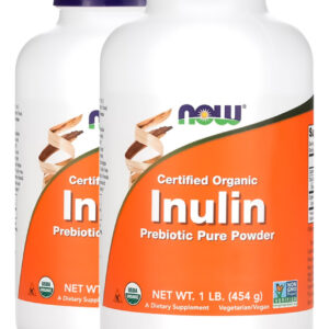 Inulina Orgânica Pó 454g Puro Importado 2un Now Foods