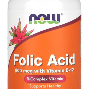 Ácido Fólico E Vitamina B12 800mcg Now Foods 250tabs Eua/usa
