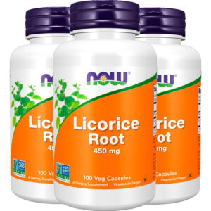 Raiz De Alcaçuz 450mg 100 Caps Importado 3un Now Foods