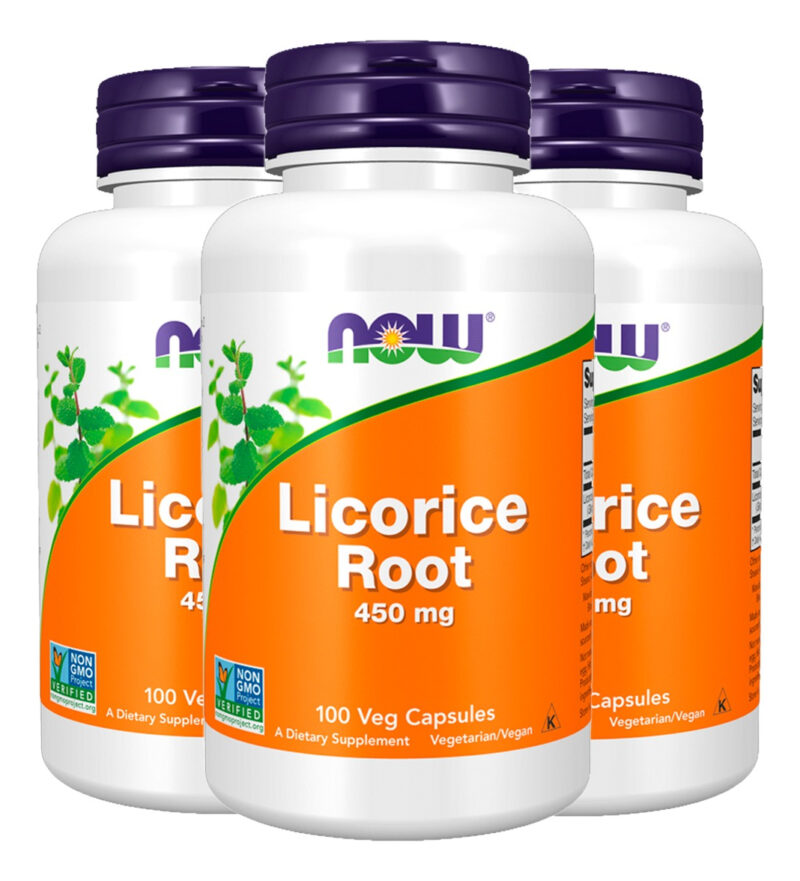 Raiz De Alcaçuz 450mg 100 Caps Importado 3un Now Foods