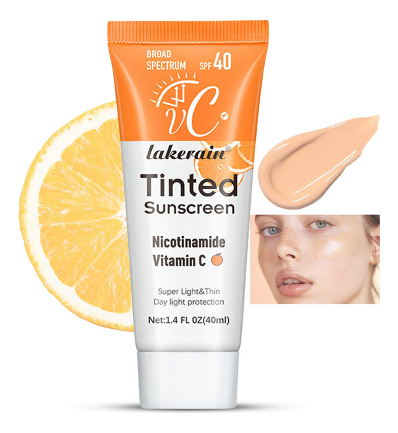 Protetor Solar Isherbin Tinted Face Spf 40 W/ Vitamina C 40m