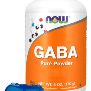 Gaba Pó Puro Now Foods 170g Produto + Porta Cápsulas