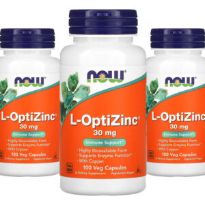 Now Foods L-optizinc 30mg 100 Veg Caps 3un Sabor Sem Sabor