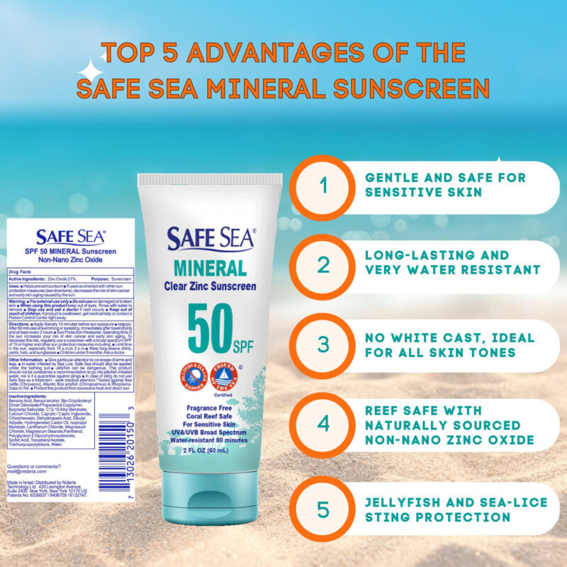 Protetor Solar Safe Sea Zinc Oxide Spf50 60ml Para Rosto E C - Image 2