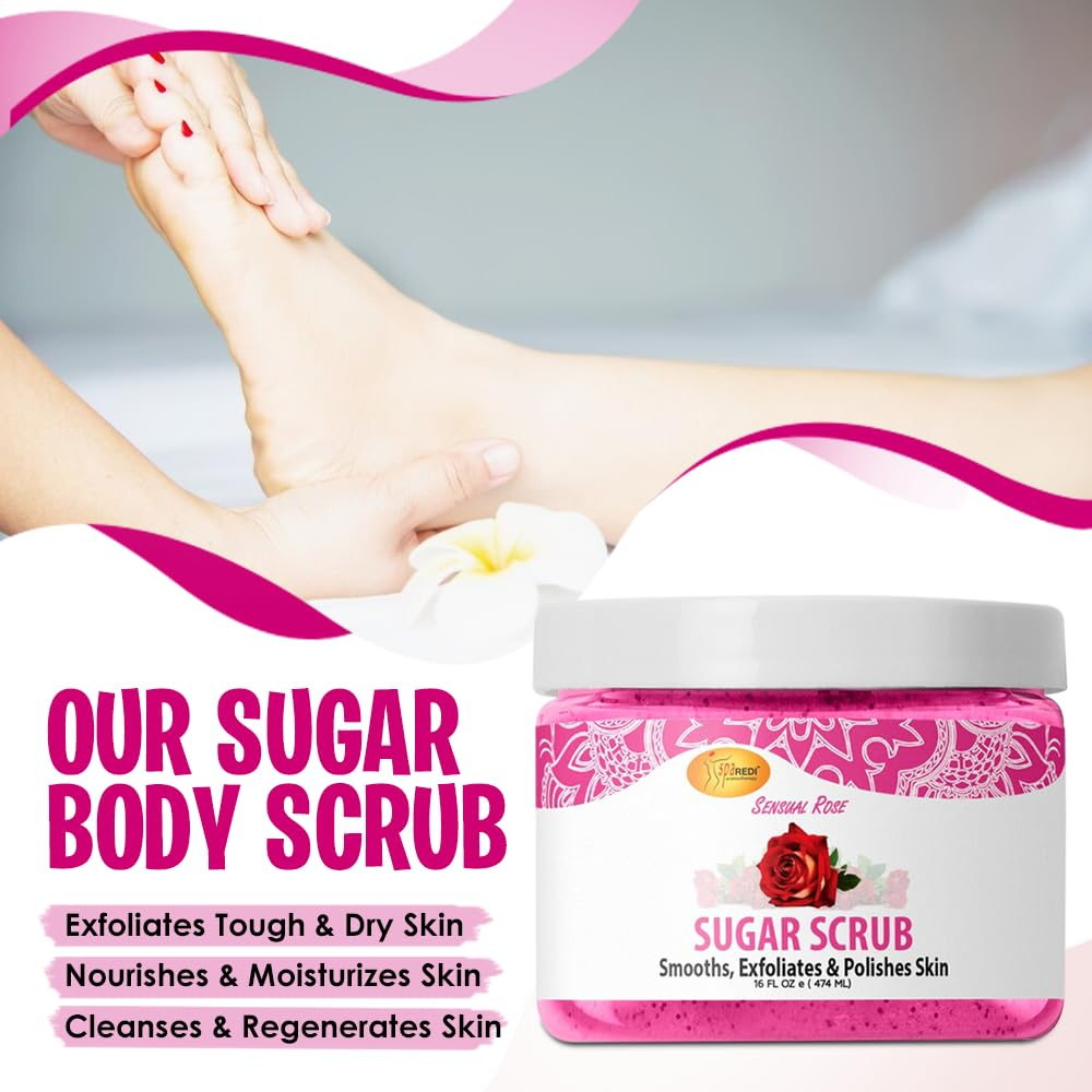 Esfoliante Corporal Spa Redi Sensual Rose 473ml Hidratante E - Imagem 7