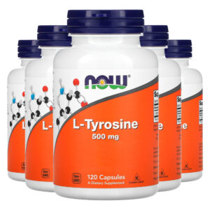 L-tirosina 500mg Forma Livre 120cáps Importado 5un Now Foods