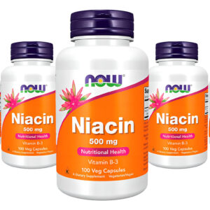 Niacina Vitamina B-3 500mg Now Foods Niacin 100 Veg Caps 5un Sabor Sem Sabor