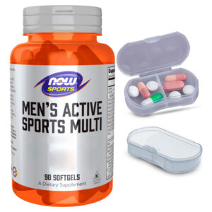 Multivitamínico Homens Now Foods 90soft + Porta Cápsulas