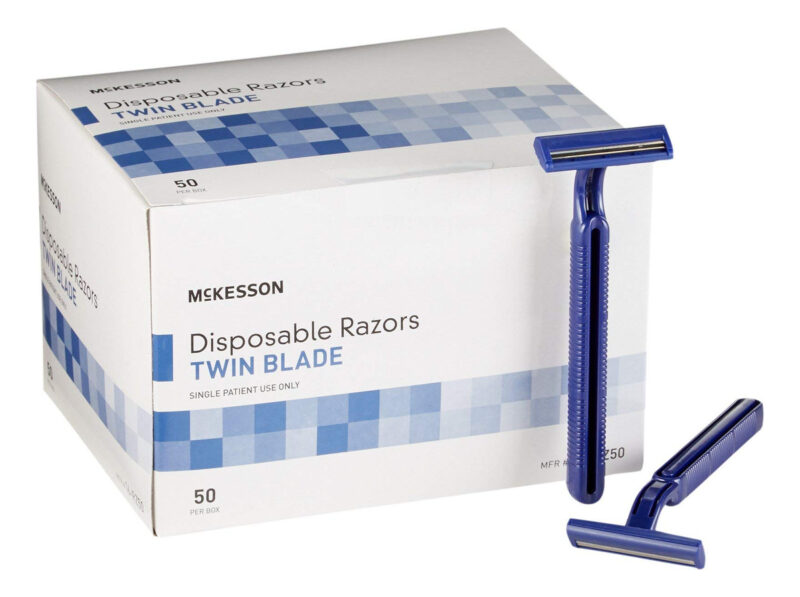 Lâminas De Barbear Descartáveis Mckesson Shaving Razor Twin