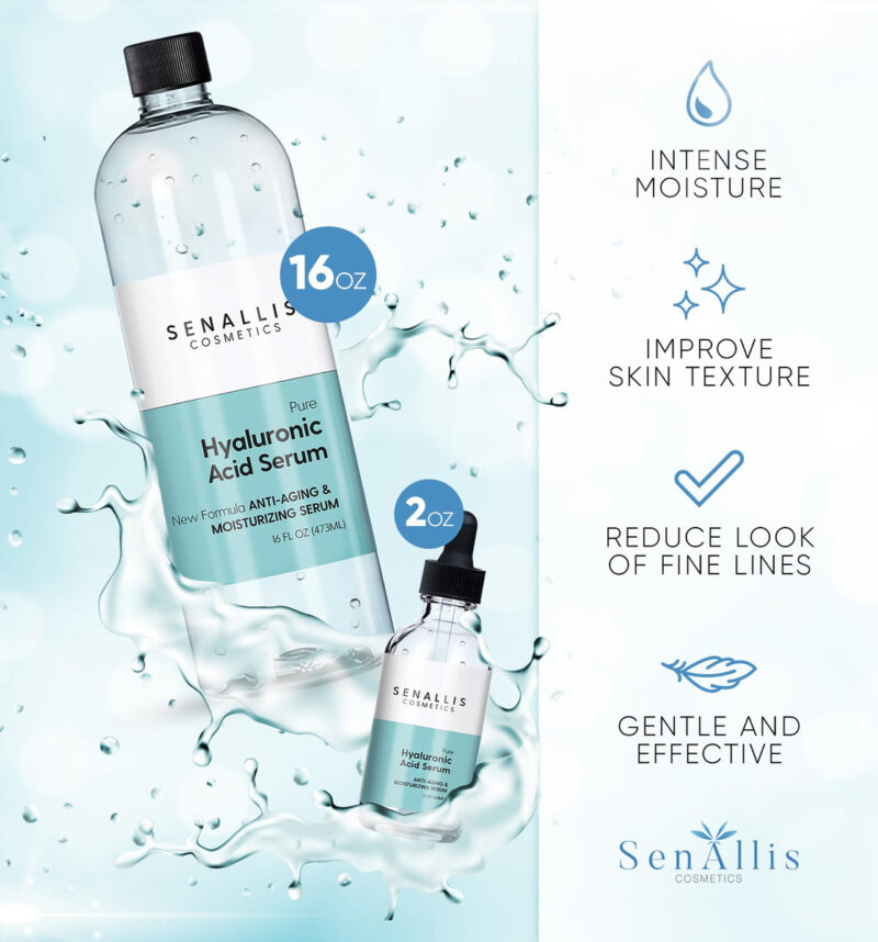 Sérum Senallis Cosmetics Ácido Hialurônico 473ml + 59ml Anti - Imagem 2