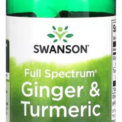 Suplemento Gengibre Cúrcuma Swanson Fórmula 2 Em 1 60 Cápsulas
