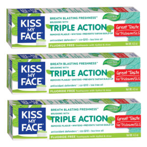 Pasta De Dentes Kiss My Face Triple Action Gel 133 Ml (pacot