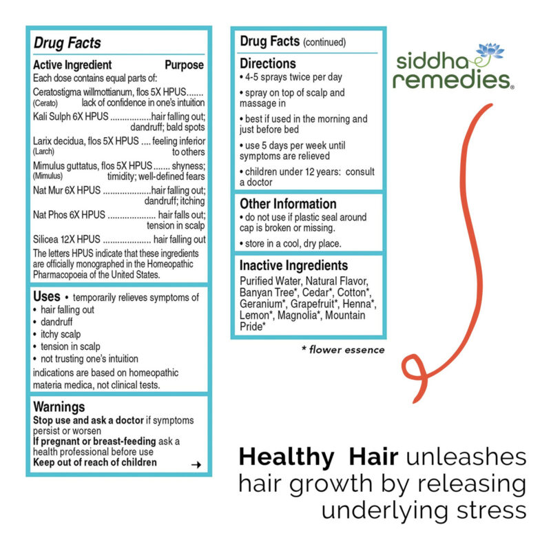 Remédio Homeopático Siddha Remedies Healthy Hair Spray - Image 4