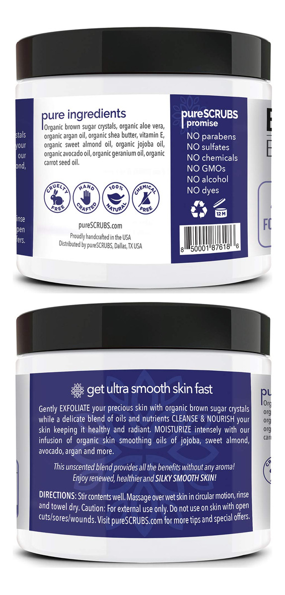 Esfoliante Corporal Purescrubs Premium Com Açúcar Mascavo Se - Imagem 2