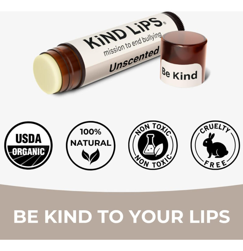 Bálsamo Labial Kind Lips Orgânico Sem Perfume, Pacote Com 9 - Image 2