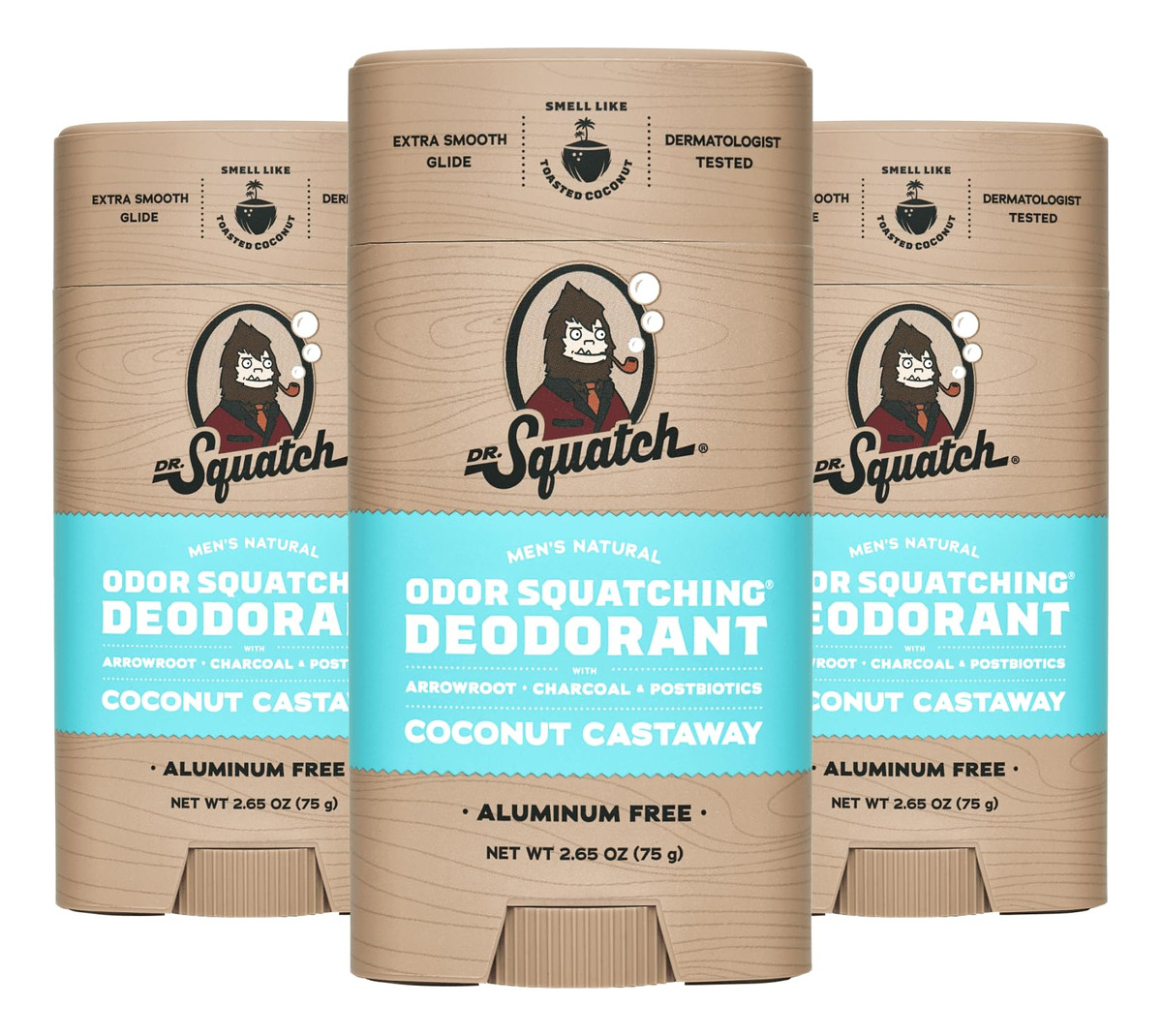 Desodorante Dr. Squatch Natural Coconut Castaway Men 80ml 3-