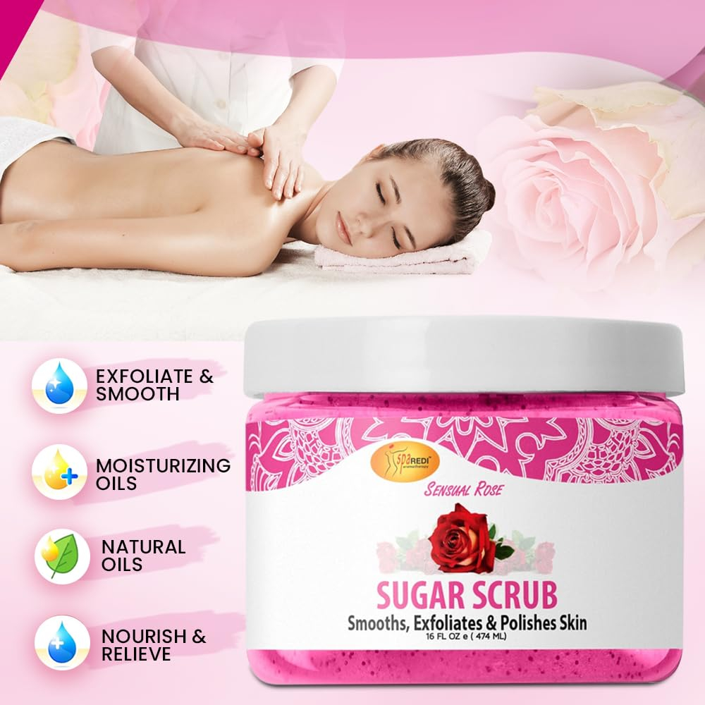 Esfoliante Corporal Spa Redi Sensual Rose 473ml Hidratante E - Imagem 5