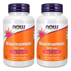 Niacinamida Vit B-3 500mg Now Foods 100 Veg Caps 2un Sabor Sem Sabor