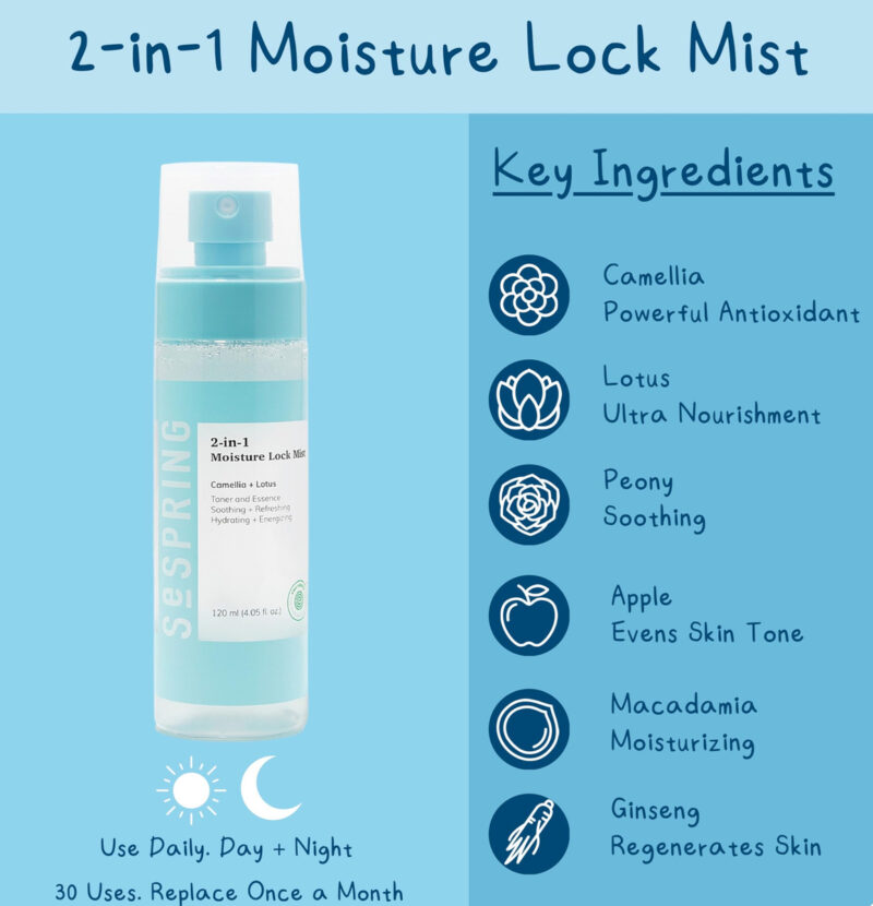 Tônico Facial Moisture Lock Mist E Essence Sespring 120 Ml - Image 3