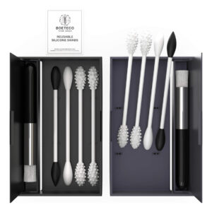 Kit De Cotonetes E Cotonetes De Maquiagem Reutilizáveis Qtip