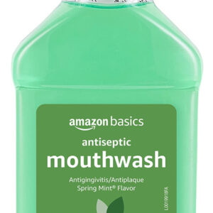 Enxaguante Bucal Amazon Basics Antiseptic Mint 250ml, 1 Paco