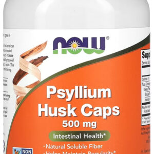 Fibra De Psyllium 500mg Now Foods Psyllium Husk 200veg Caps