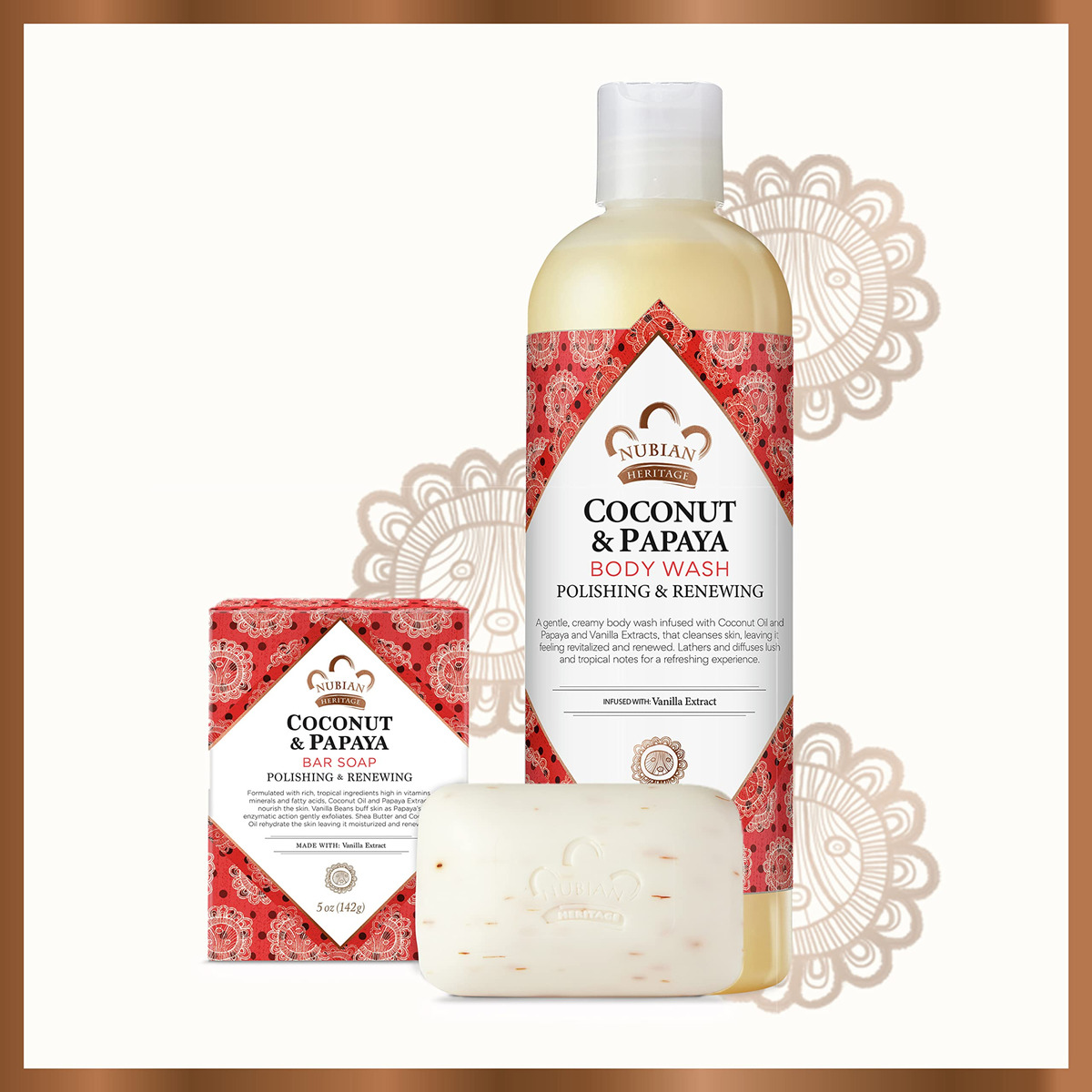 Sabonete Líquido Nubian Heritage Coconut Papaya 385ml Para P - Imagem 6