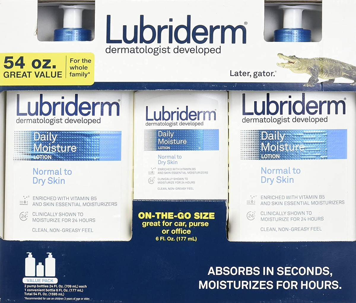 Loção Lubriderm Dermatologist Daily Moisture 720ml, Pacote C