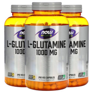L-glutamina 1000mg Now Foods Sports 240 Caps Importado 3un