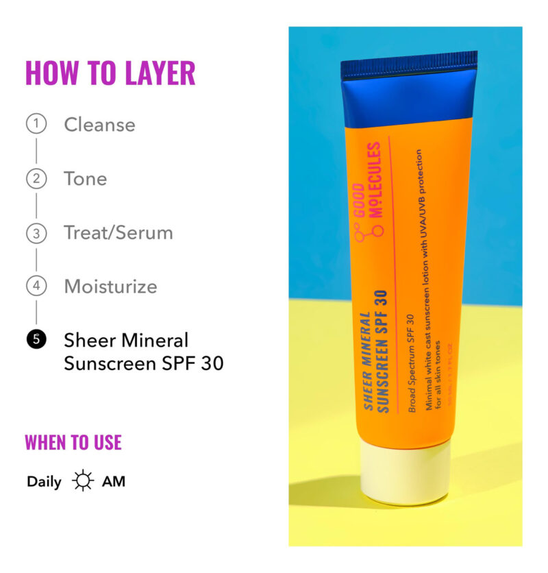 Protetor Solar Good Molecules Sheer Mineral Spf 30 50ml - Imagem 5