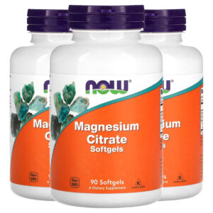 Citrato De Magnésio Now Foods 90 Softgels Importado 3un