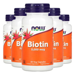 Biotina 5000mcg 60 Veg Cáps Importado 5un Now Foods