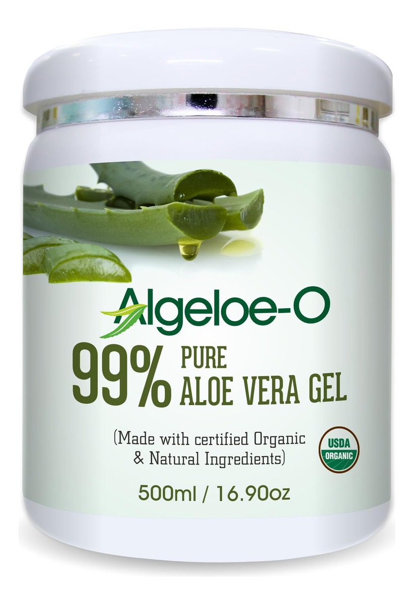 Gel De Aloe Vera Salvia Algeloe-o 99% Puro Orgânico 500ml