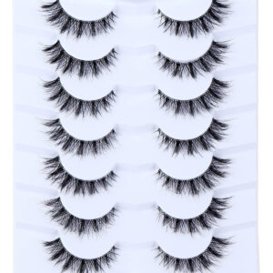 Cílios Postiços Wleec Beauty Cat Eye 12 Mm 7 Pares De Faixa