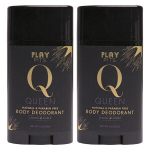 Desodorante Play Pits Natural Queen Scent 75ml, Pacote Com 2