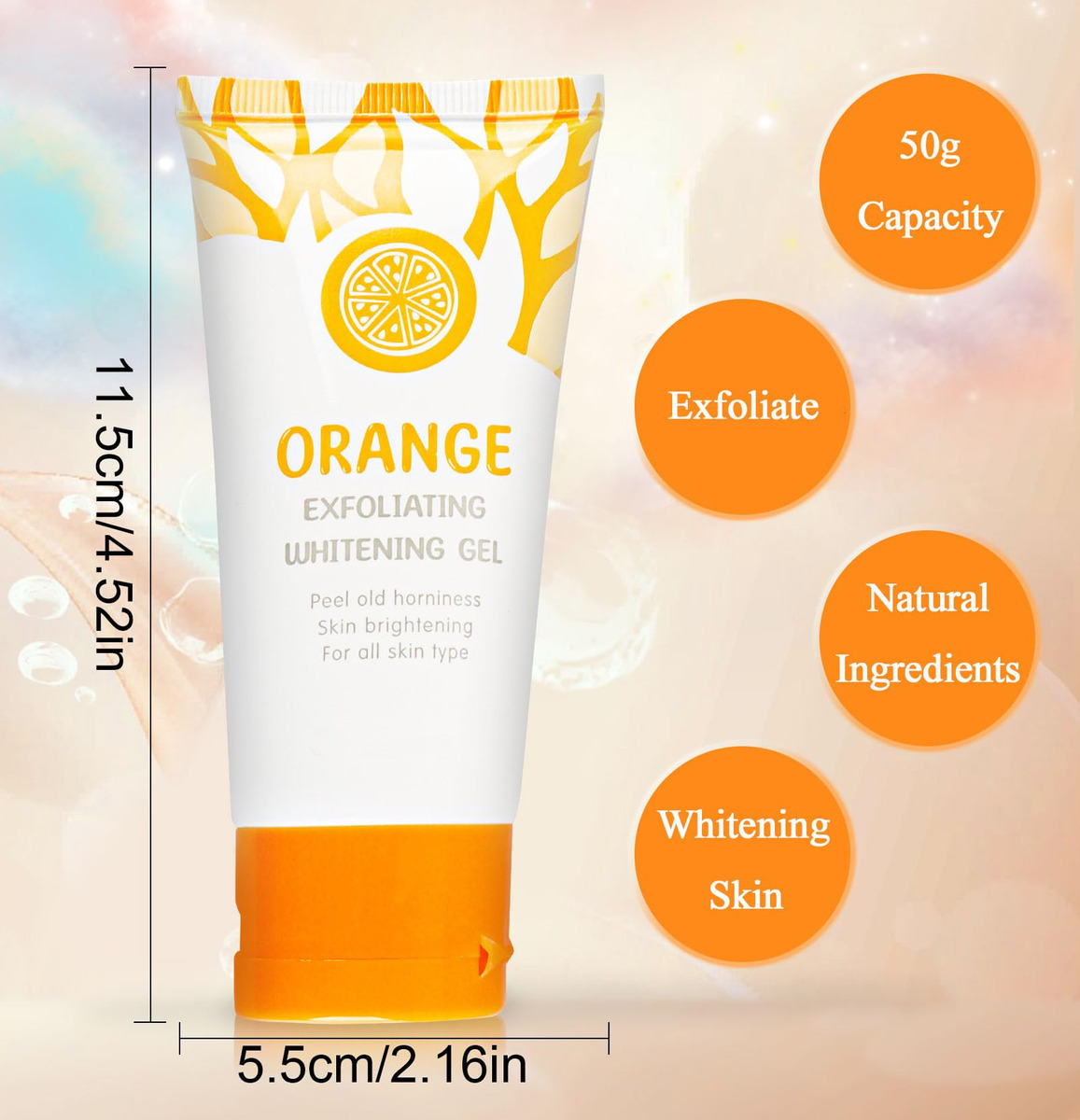 Esfoliante Em Gel Esfoliante Bixmk Orange, 2 Unidades Para R - Imagem 6