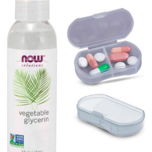 Now Foods Glicerina Vegetal 118ml Multiuso + Porta Cápsulas