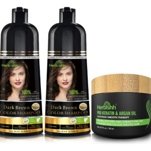 Pacote Combinado: 2 Shampoos Herbishh Hair Color Para Cabelo