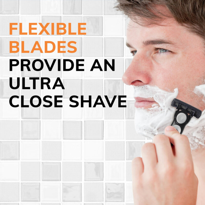 Razors Bic Flex 4 Recarregável Para Homens Com 1 Alça E 8 Ca - Image 2