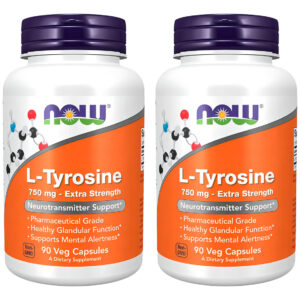 L-tirosina 750mg Now Foods L-tyrosine 90 Veg Caps 2un Sabor Sem Sabor