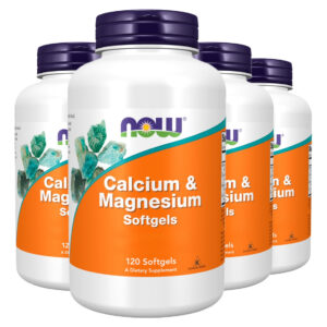 Cálcio E Magnésio Vit D3 Zinc 120sof Importado 4un Now Foods