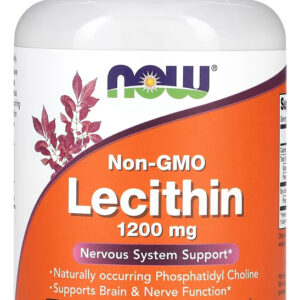Lecitina Lecithin 1200mg Now Foods 100cap Softgels Sabor Sem Sabor