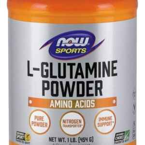L Glutamine Powder Now Sports Aminoácidos Puro Em Pó 454 G Sabor Sem Sabor