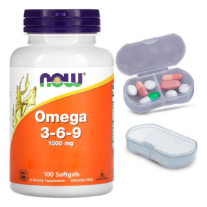 Ômega 3-6-9 1.000mg Now Foods 100 Softgels + Porta Cápsulas