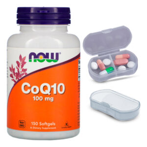 Coenzima Coq10 Now Foods 100mg 150 Softgels + Porta Cápsulas