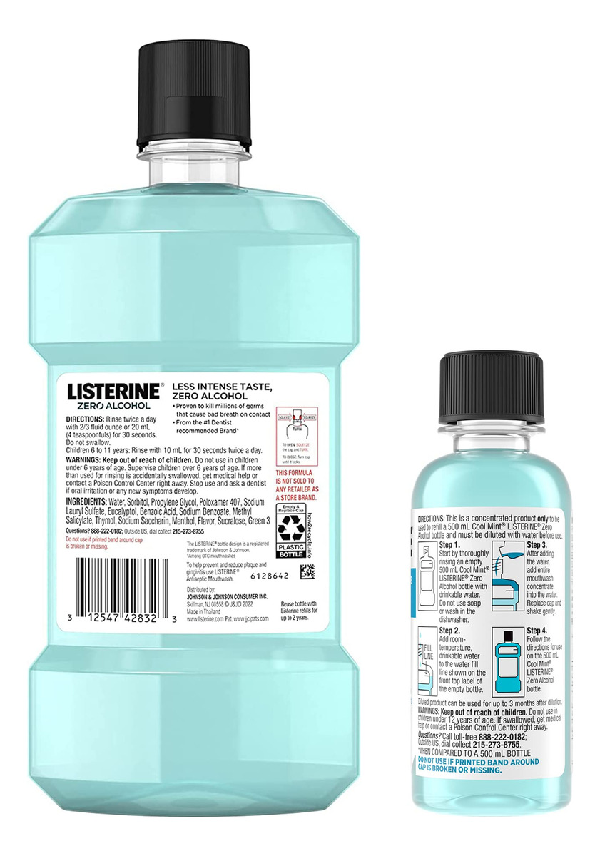 Kit Inicial Para Enxaguante Bucal Listerine Zero Alcohol Con - Imagem 6