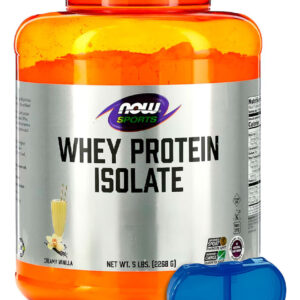 Whey Protein Isolado Now 2268g Baunilha + Porta Cápsulas