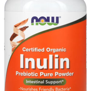 Inulina Orgânica 227g Now Foods Pó Puro Prebiótico Sabor Sem Sabor