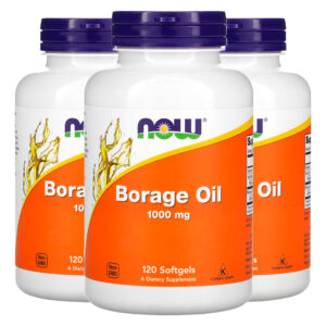Óleo Borage 1000mg Now Foods Borragem 120soft Importado 3un